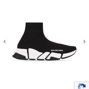 New Balenciaga 2.0 Black and White Knit Sneakers
